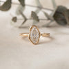 Abstract Bezel Setting Ring – Modern Engagement Ring
