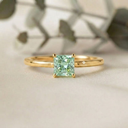 Vintage Sapphire Engagement Ring – Elegant Teal Stone Ring –  Timeless Wedding Jewelry