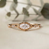 Dainty Solitaire Marquise Engagement Ring – Minimalist Bridal Ring