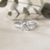 Round Cut Moissanite Solitaire Engagement Ring – Finora Jewelry