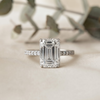 Emerald Cut Moissanite Solitaire Rings