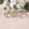 Marquise Wedding Ring Set – Elegant Gold Bridal Ring – Fine Jewelry for Engagement