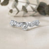Round Cut Diamond Curved Wedding Band, Contour Stackable Ring – Finora Jewelry