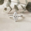 Marquise Cut Moissanite Solitaire Engagement Ring – Sleek Design in 925 Silver, 10K & 14K White, Yellow, Rose Gold, or Platinum | Finora Jewelry