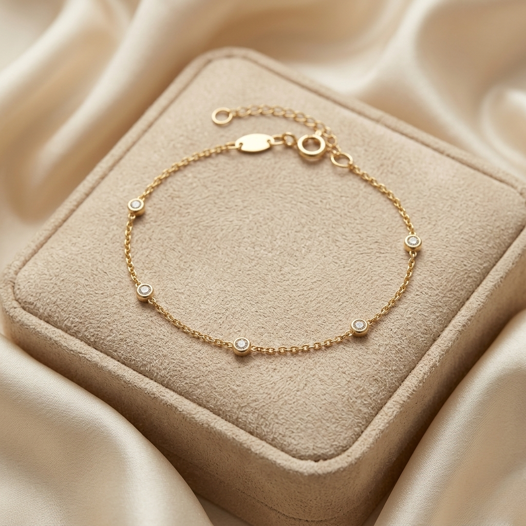 lina petite diamond station bracelet – finora jewelry