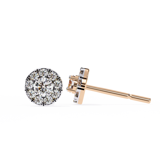 Moissanite Cluster Stud Earrings in 925 Silver, 10K, or 14K | Finora Jewelry