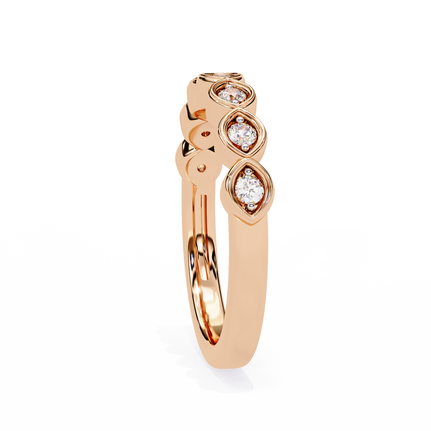 marquise-inspired diamond band – available in 925 silver, 10k/14k gold (rose/white/yellow), & platinum by finora