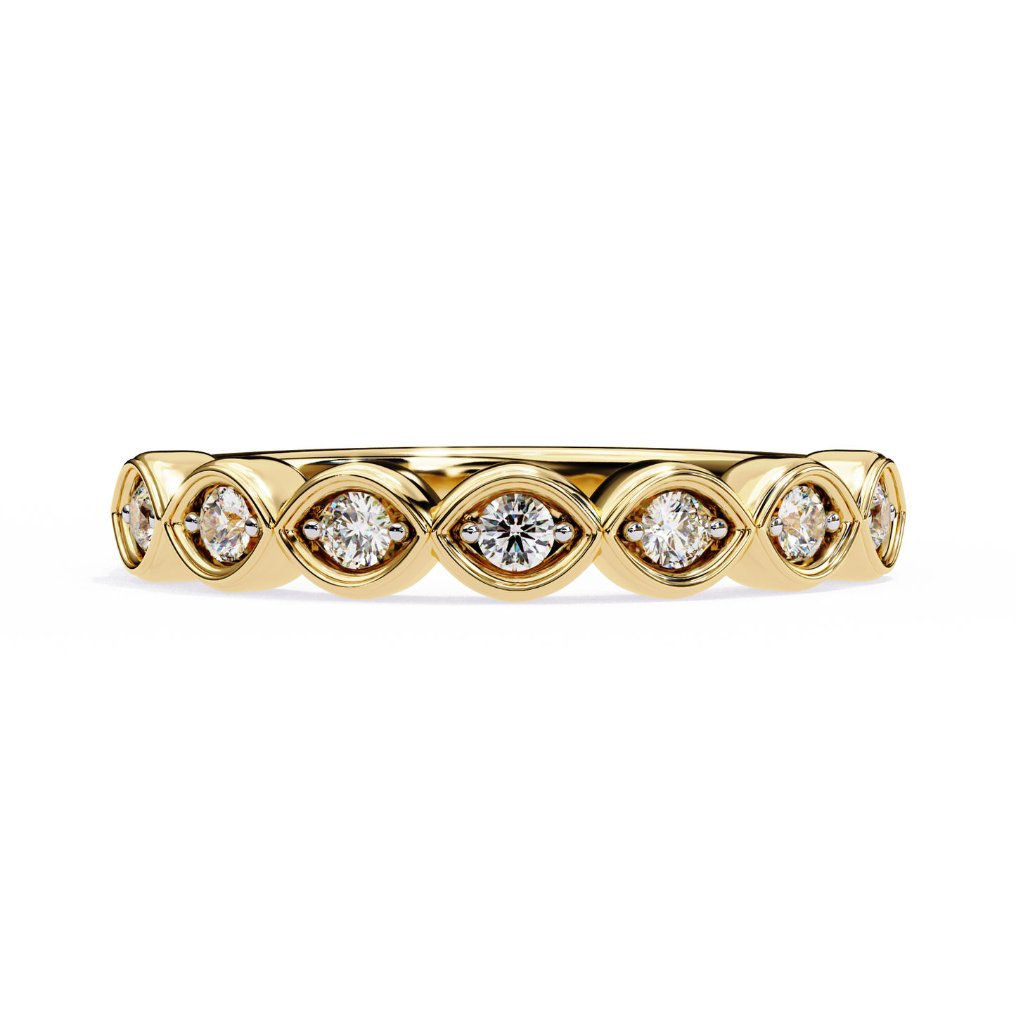 marquise-inspired diamond band – available in 925 silver, 10k/14k gold (rose/white/yellow), & platinum by finora