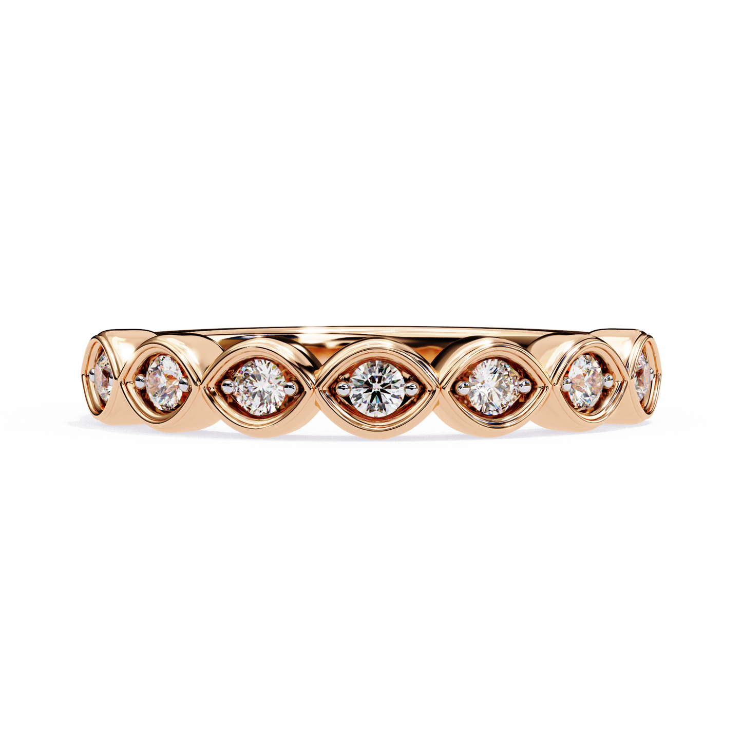 marquise-inspired diamond band – available in 925 silver, 10k/14k gold (rose/white/yellow), & platinum by finora