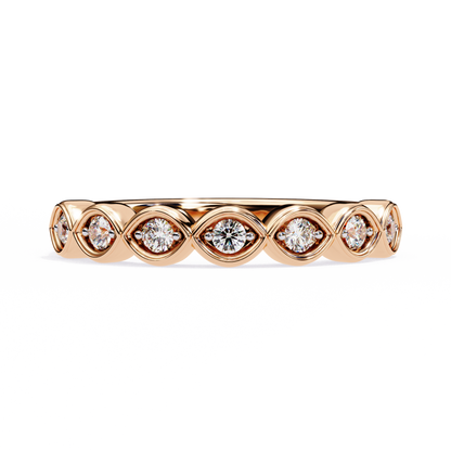 Marquise-Inspired Diamond Band – Available in 925 Silver, 10K/14K Gold (Rose/White/Yellow), & Platinum by Finora