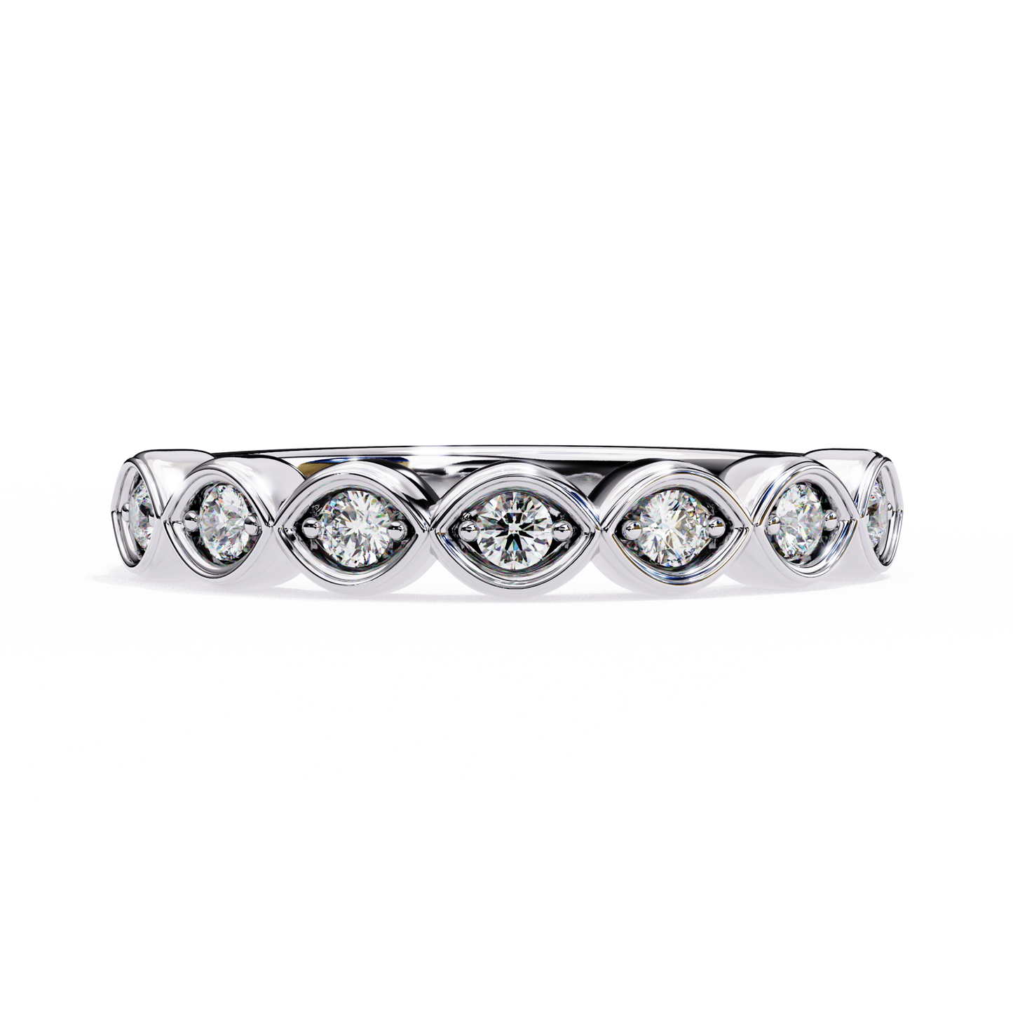 marquise-inspired diamond band – available in 925 silver, 10k/14k gold (rose/white/yellow), & platinum by finora