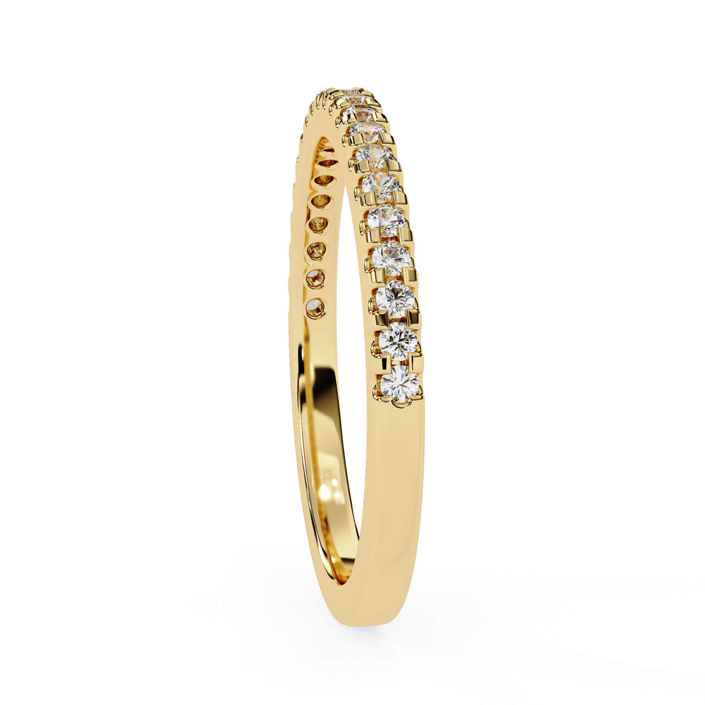classic pavé diamond eternity band ring in 925 silver, 10k/14k gold (rose/white/yellow), & platinum – finora jewelry
