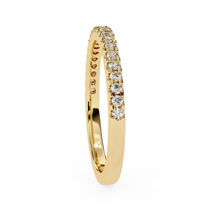 Classic Pavé Diamond Eternity Band Ring in 925 Silver, 10K/14K Gold (Rose/White/Yellow), & Platinum – Finora Jewelry