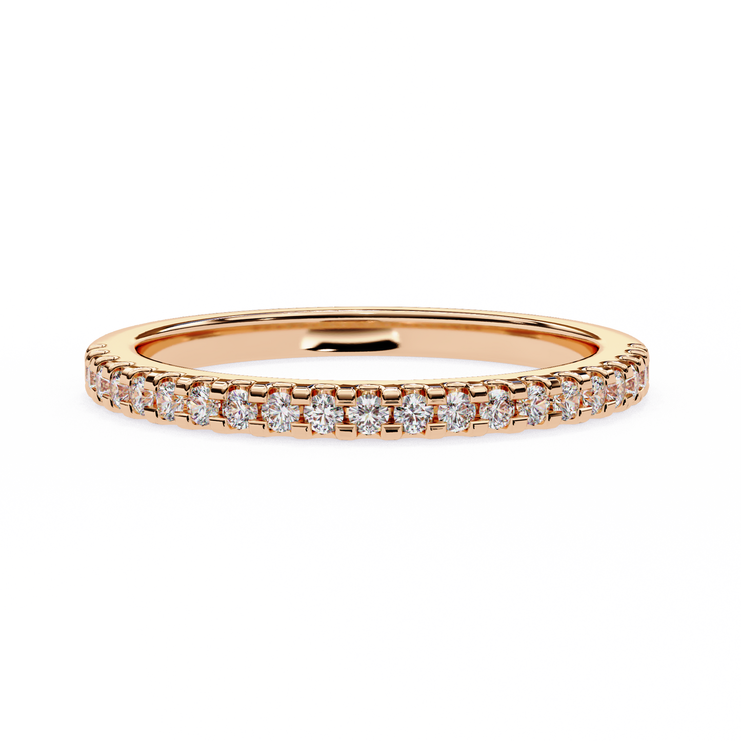 classic pavé diamond eternity band ring in 925 silver, 10k/14k gold (rose/white/yellow), & platinum – finora jewelry