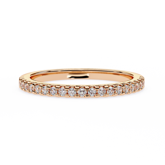 Classic Pavé Diamond Eternity Band Ring in 925 Silver, 10K/14K Gold (Rose/White/Yellow), & Platinum – Finora Jewelry