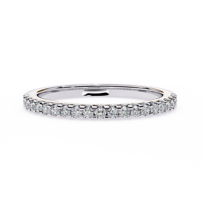 Classic Pavé Diamond Eternity Band Ring in 925 Silver, 10K/14K Gold (Rose/White/Yellow), & Platinum – Finora Jewelry
