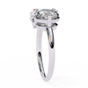 Two-Stone Pear & Round Cut Diamond Engagement Ring – Dual Brilliance in 925 Silver, 10K / 14K Gold, or Platinum – Finora Romantic Symbol of Love’s Harmony – Elegant Gift for Her