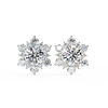 Finora Jewelry Radiant Floral Moissanite Stud Earrings | Finora Signature Sparkle