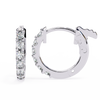 Petite Moissanite Hoop Huggie Earrings | Finora Jewelry