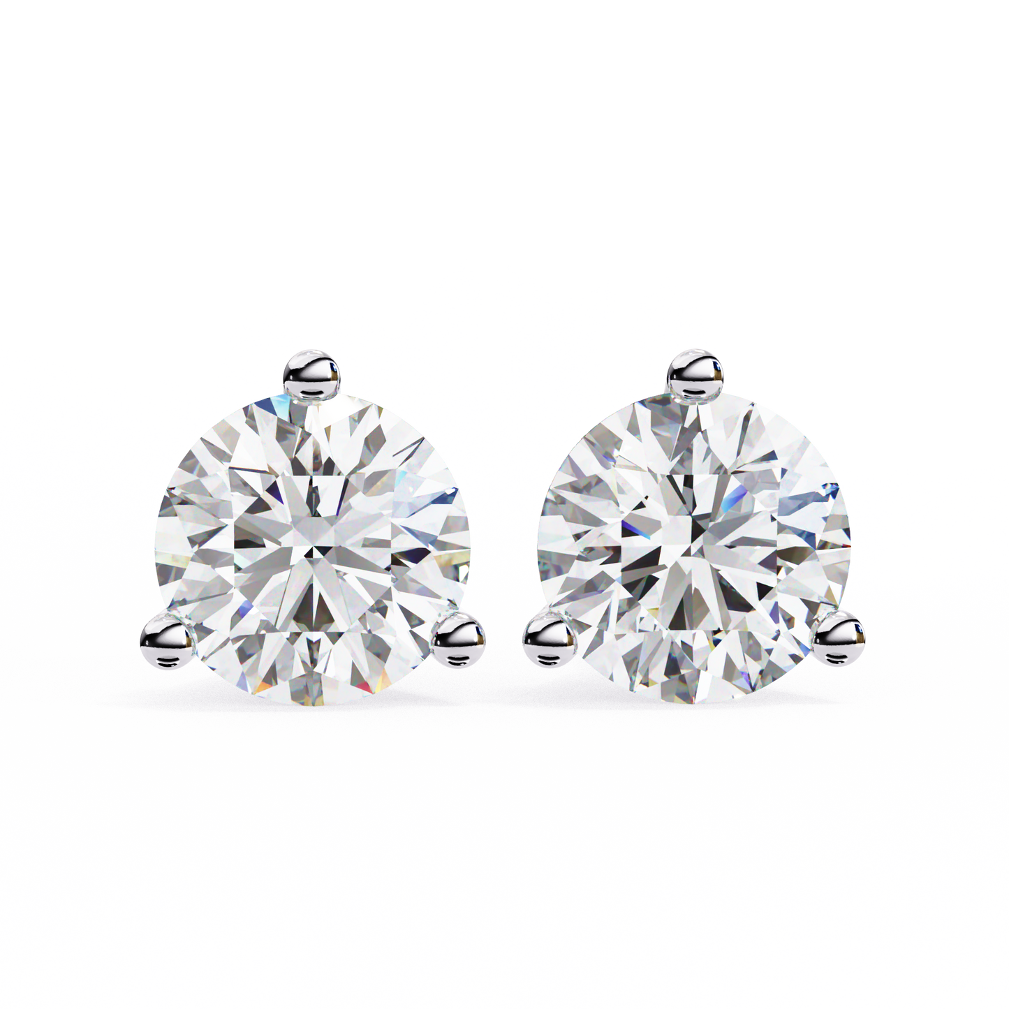 finora jewelry round moissanite stud earrings | finora signature sparkle