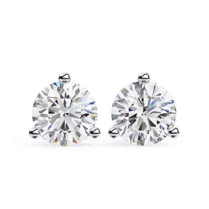 Finora Jewelry Round Moissanite Stud Earrings | Finora Signature Sparkle