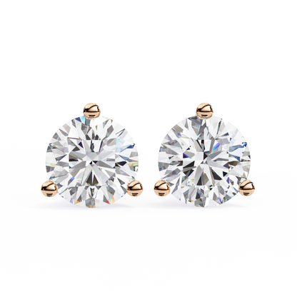 Finora Jewelry Round Moissanite Stud Earrings | Finora Signature Sparkle