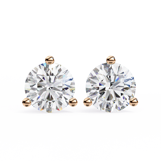 Finora Jewelry Round Moissanite Stud Earrings | Finora Signature Sparkle