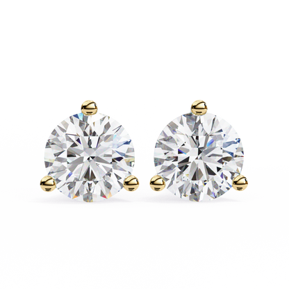 Finora Jewelry Round Moissanite Stud Earrings | Finora Signature Sparkle