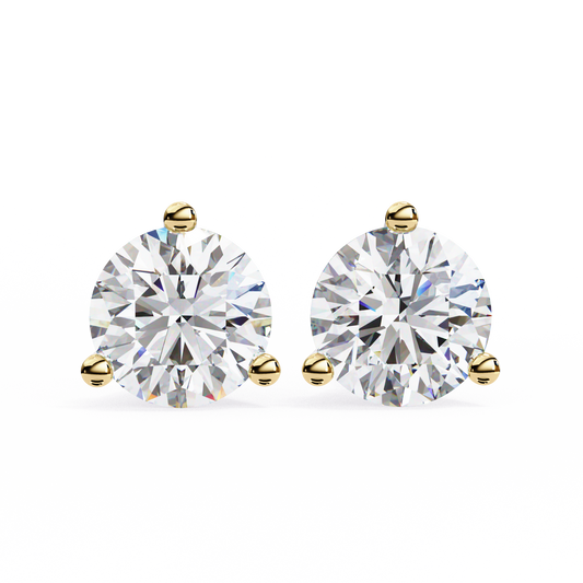 Finora Jewelry Round Moissanite Stud Earrings | Finora Signature Sparkle