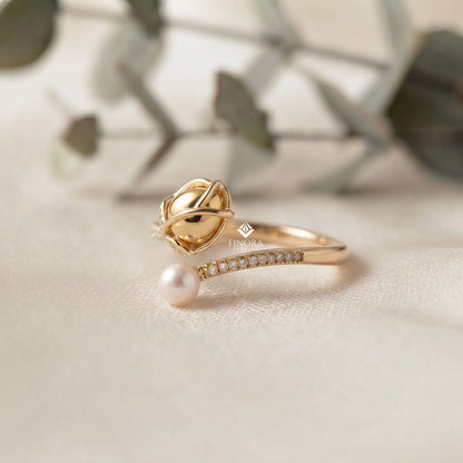Tulip Flower Ring –  Dainty Floral Gold Jewelry for Her