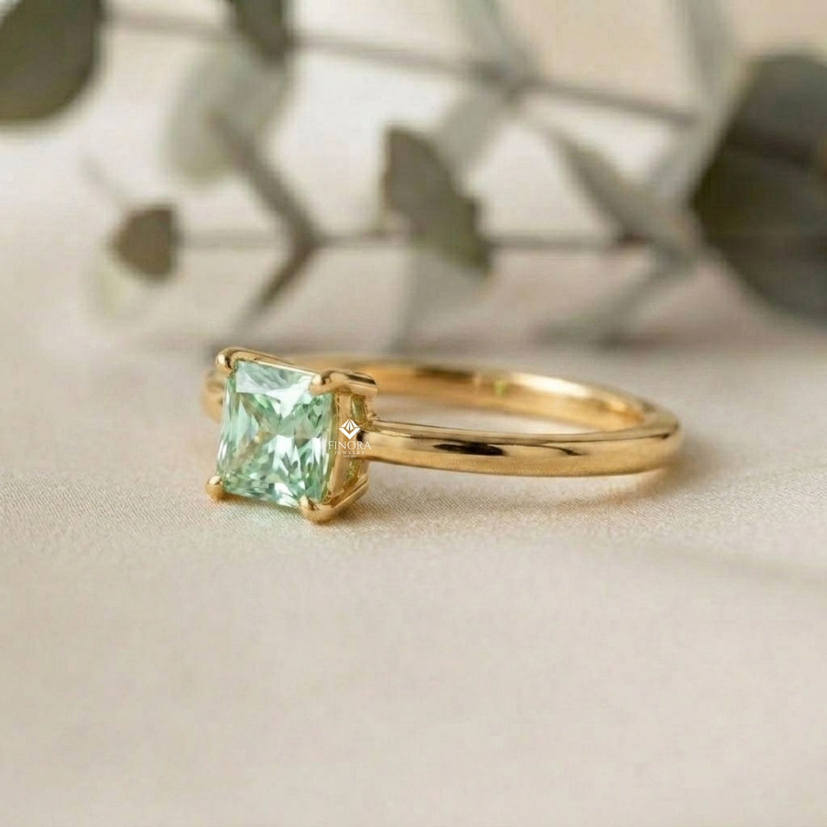 vintage sapphire engagement ring – elegant teal stone ring –  timeless wedding jewelry