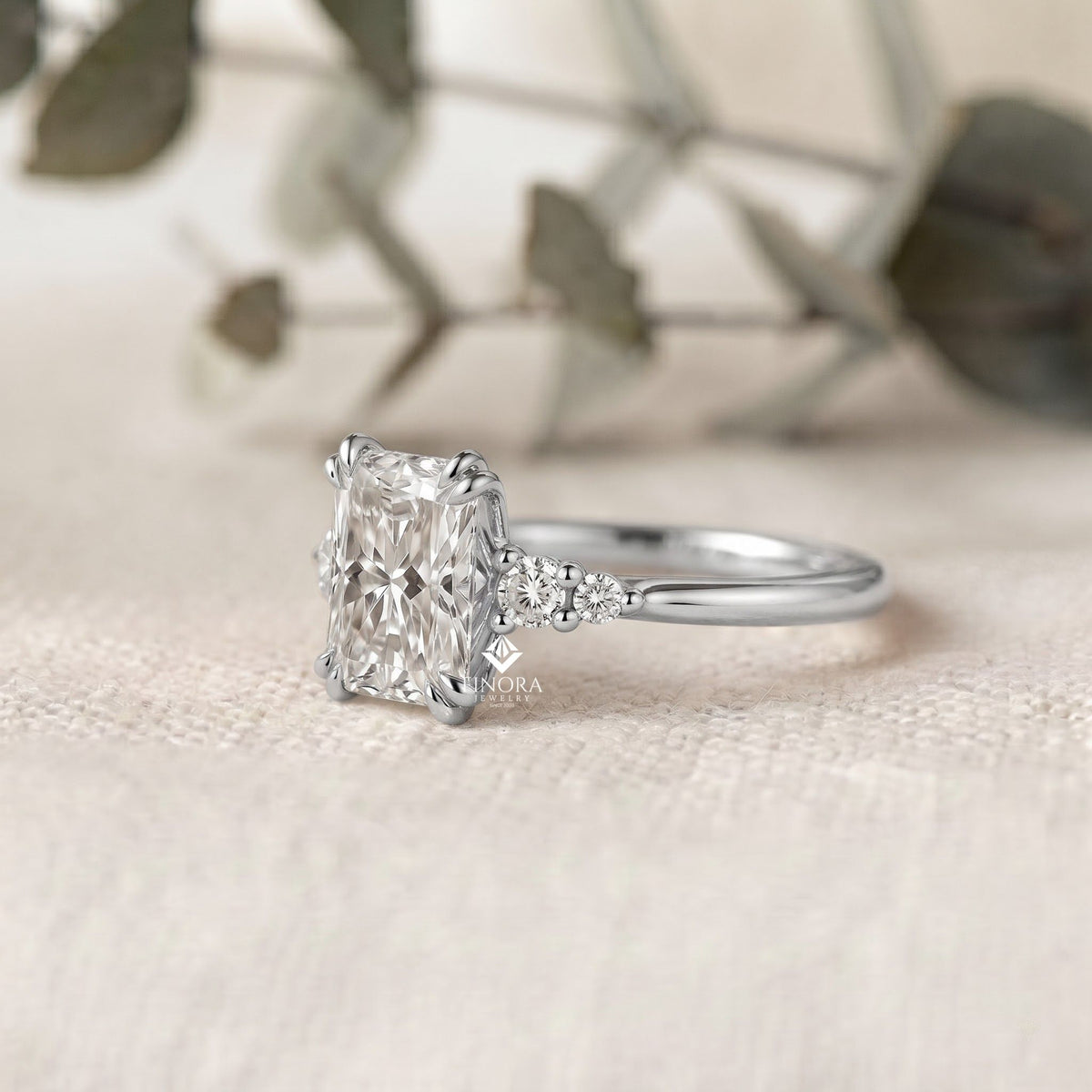 radiant cut vintage engagement ring – luxury gold bridal ring