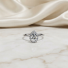 Pear Cut Moissanite Halo Engagement Ring – 925 Silver / 10K / 14K / Platinum / White / Yellow / Rose Gold – Finora Jewelry