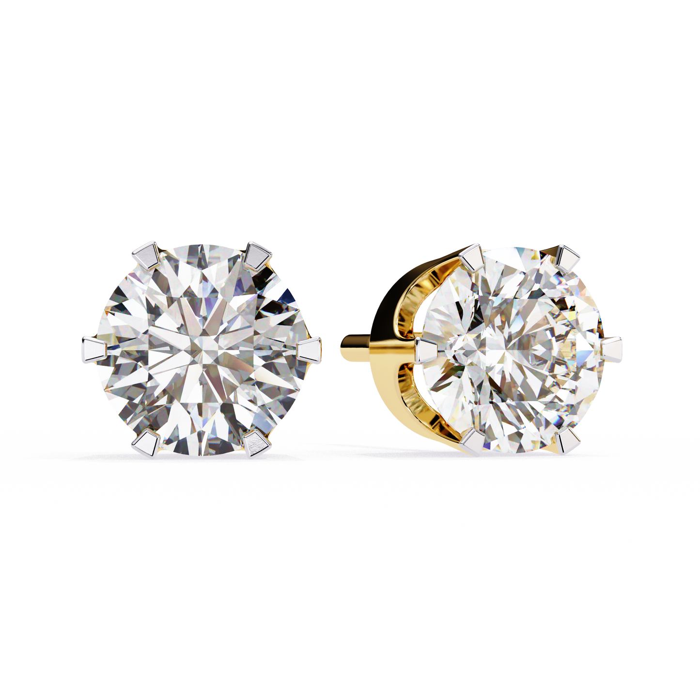 finora jewelry classic halo moissanite stud earrings | timeless elegance