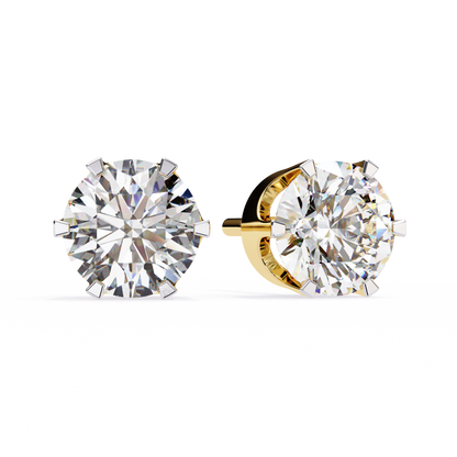 Finora Jewelry Classic Halo Moissanite Stud Earrings | Timeless Elegance