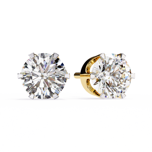 Finora Jewelry Classic Halo Moissanite Stud Earrings | Timeless Elegance