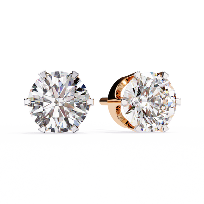 Finora Jewelry Classic Halo Moissanite Stud Earrings | Timeless Elegance