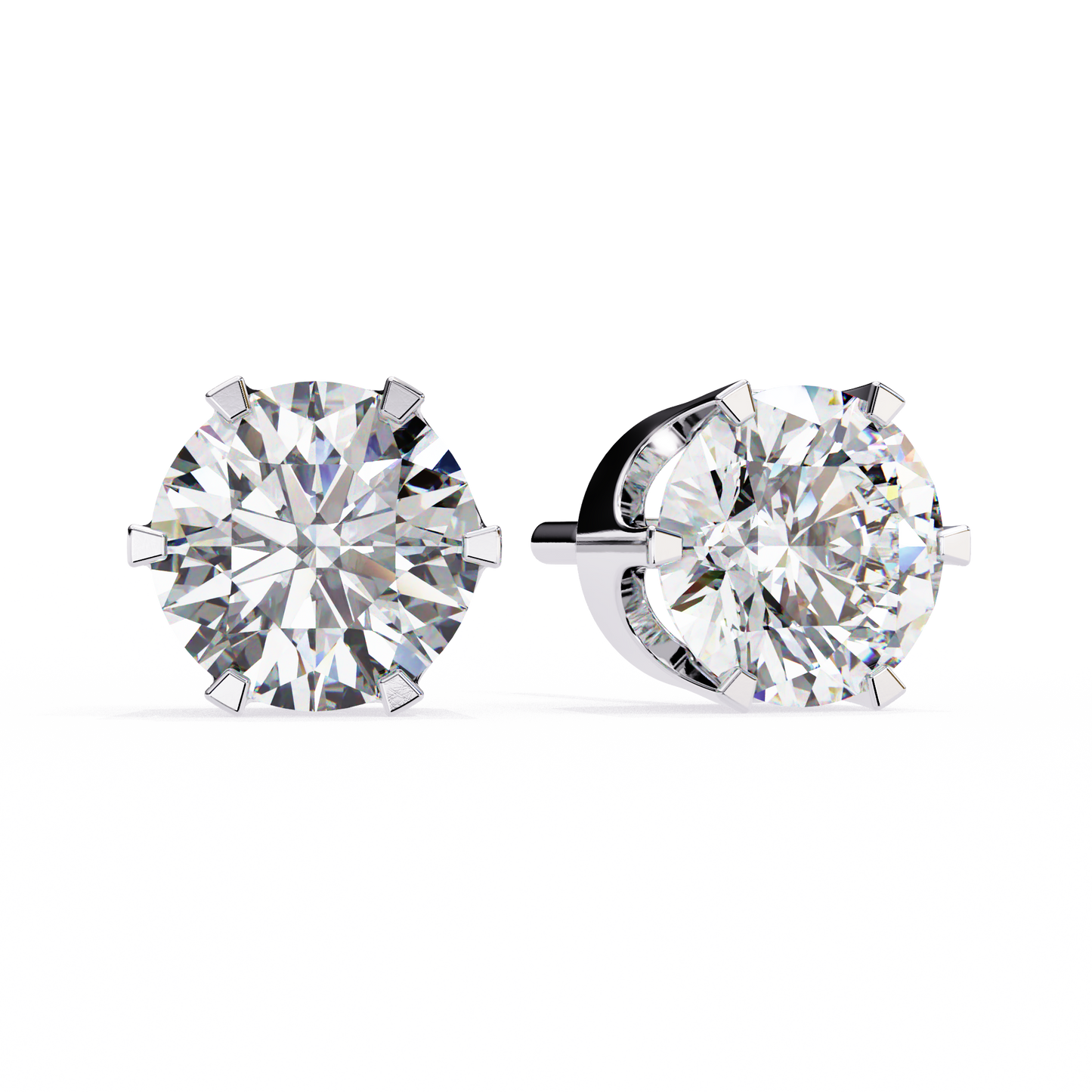 finora jewelry classic halo moissanite stud earrings | timeless elegance