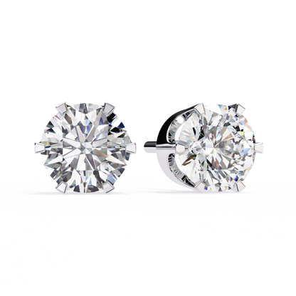 Finora Jewelry Classic Halo Moissanite Stud Earrings | Timeless Elegance