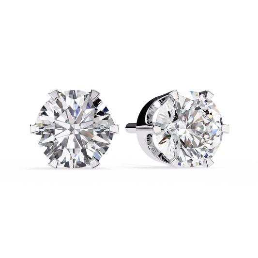 Finora Jewelry Classic Halo Moissanite Stud Earrings | Timeless Elegance