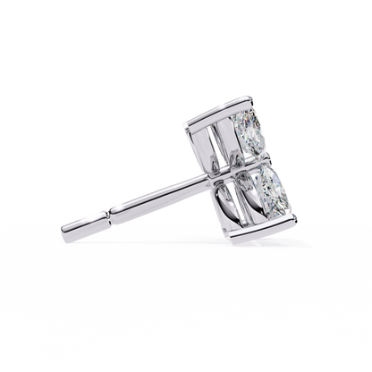Finora Jewelry Marquise Moissanite Flower Stud Earrings | Elegant Floral Design