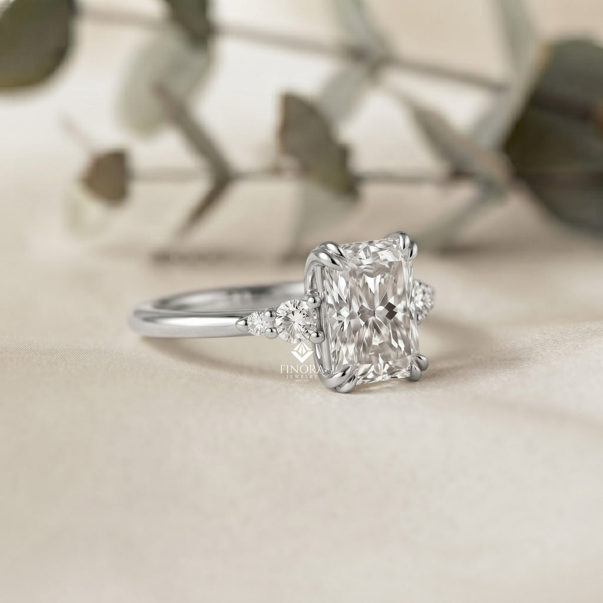 radiant cut vintage engagement ring – luxury gold bridal ring
