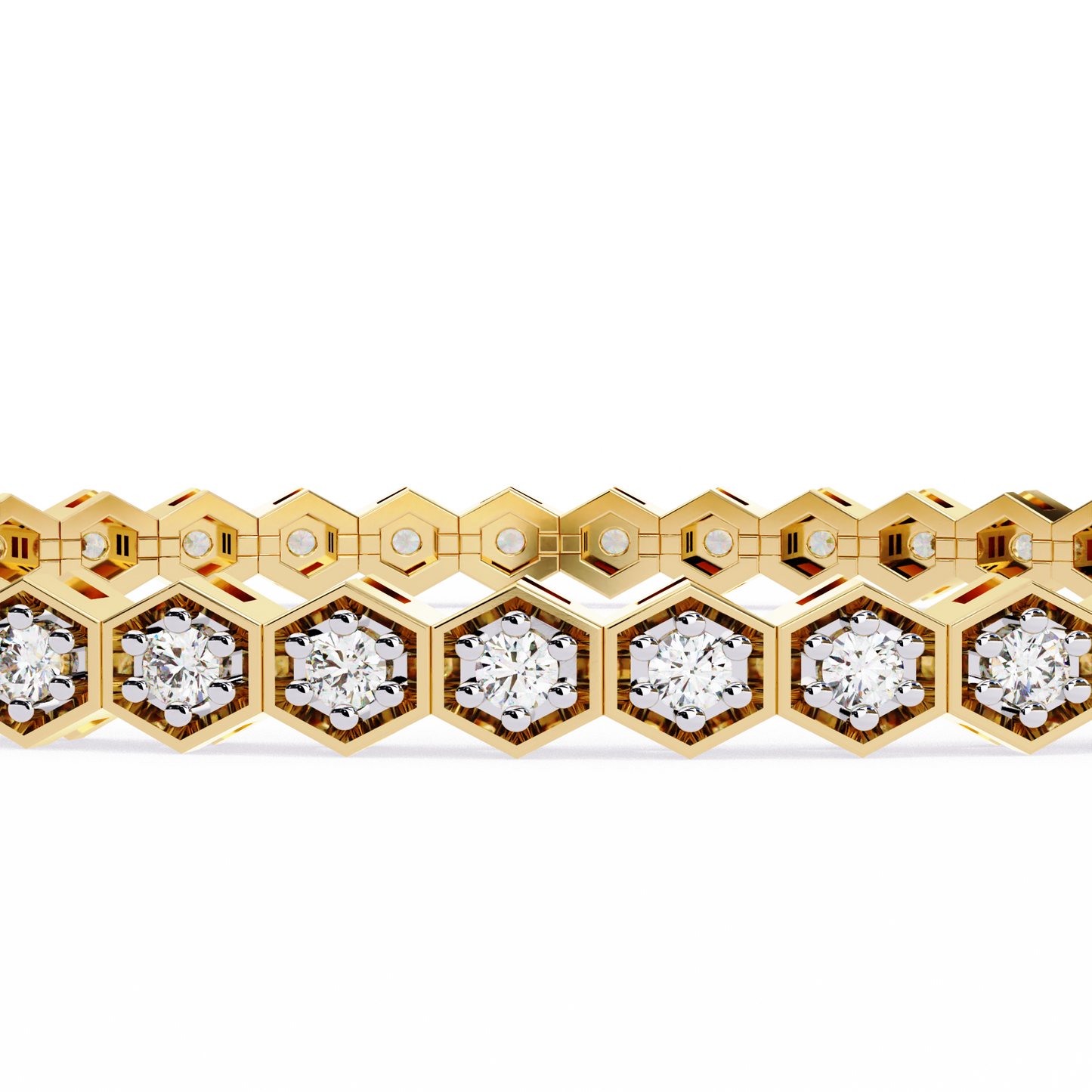 hexaglow diamond tennis bracelet – finora jewelry