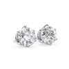 Crown-Set Moissanite Stud Earrings in 925 Silver , 10k or 14k Gold | Finora Jewelry