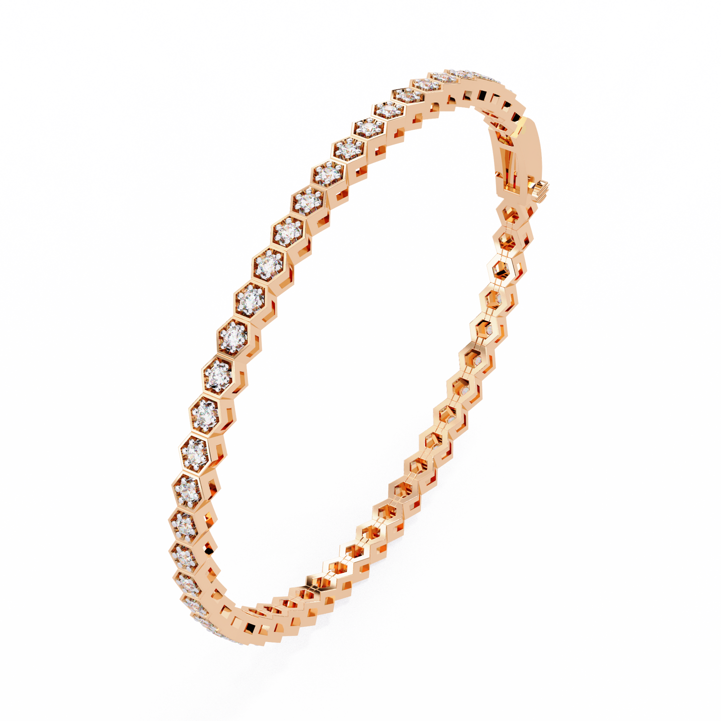 hexaglow diamond tennis bracelet – finora jewelry
