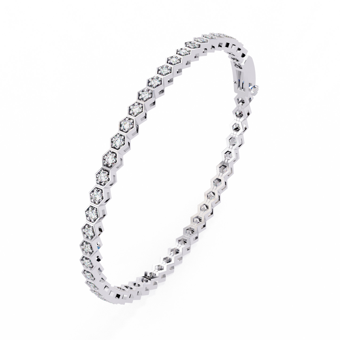 hexaglow diamond tennis bracelet – finora jewelry