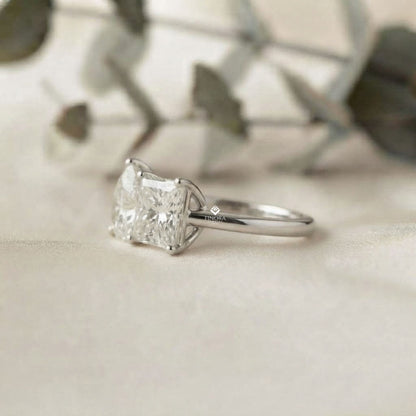Two-Stone Pear & Princess Cut Diamond Ring – Dual Brilliance in 925 Silver, 10K / 14K Gold, or Platinum – Finora Symbolic Design of Love & Harmony – Meaningful Gift for Her
