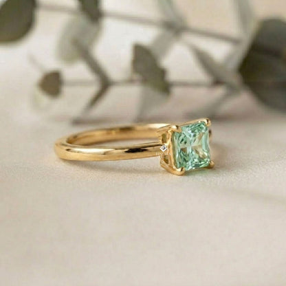 Vintage Sapphire Engagement Ring – Elegant Teal Stone Ring –  Timeless Wedding Jewelry