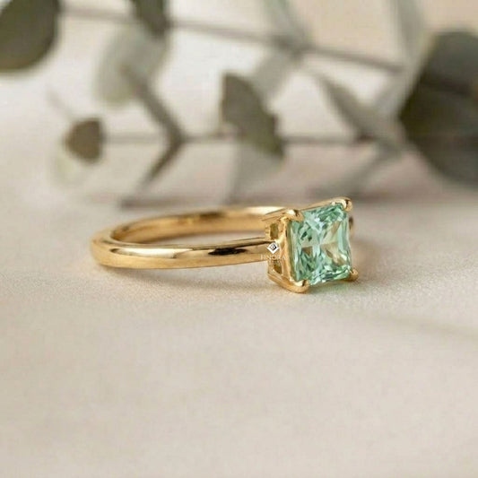 Vintage Sapphire Engagement Ring – Elegant Teal Stone Ring –  Timeless Wedding Jewelry