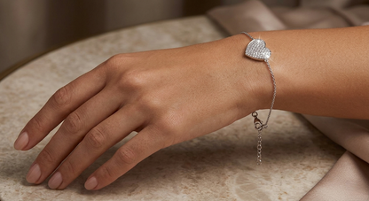 Amira Petite Heart Diamond Bracelet – Finora Jewelry